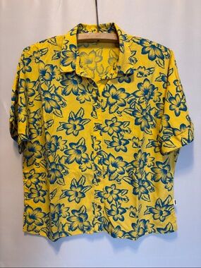 Vans oversized Hawaiian short sleeve button down shirt, women’s XS